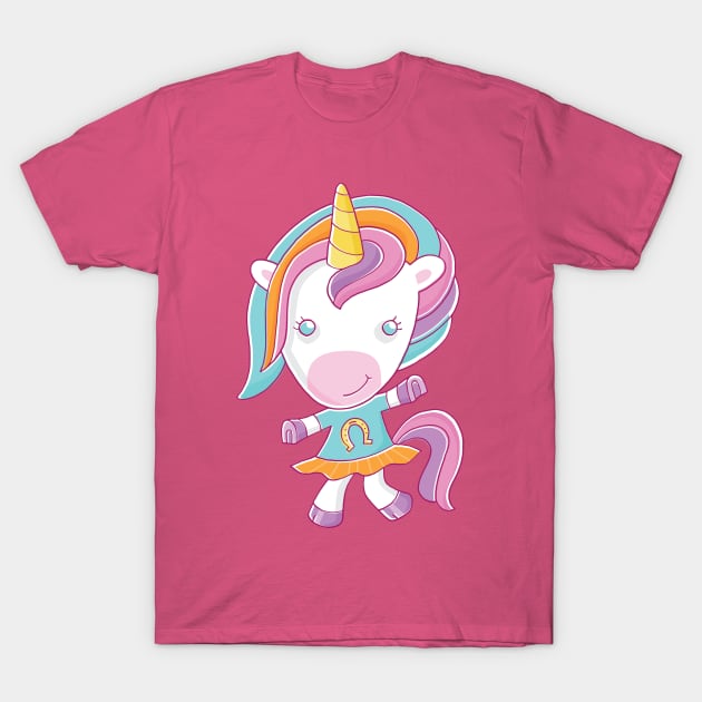 Cute Unicorn T-Shirt by vaughanduck
